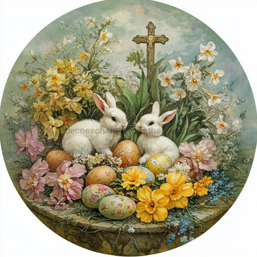 Easter Sign, Religious Sign, DCO-12831, Sign For Wreath, 10